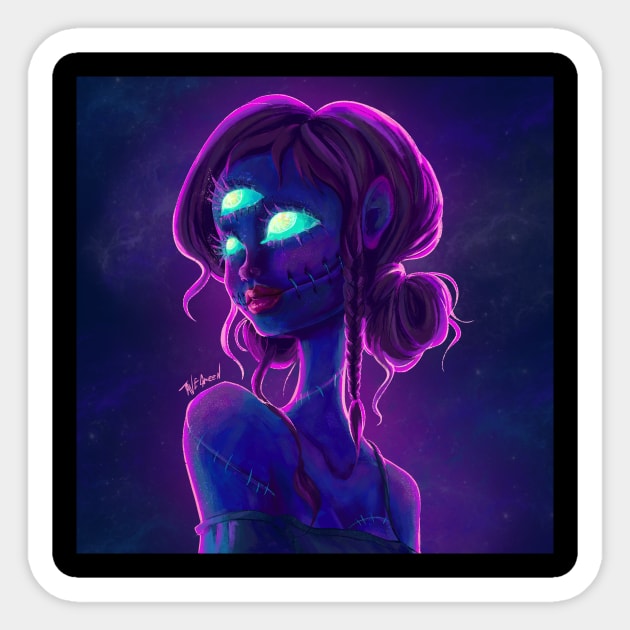 COSMIC GIRL Sticker by Tave Green